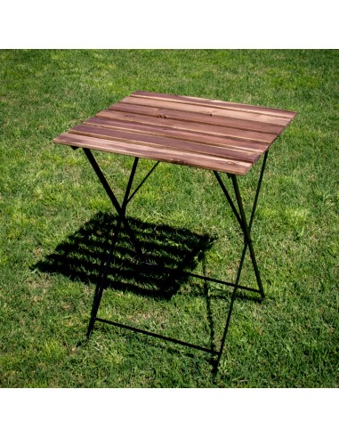 MESA PLEGABLE MADERA CAMPING 60X50X45 CM 